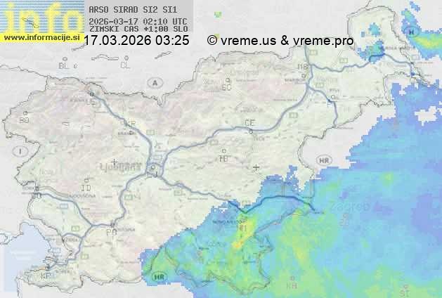 Radarska karta padavin