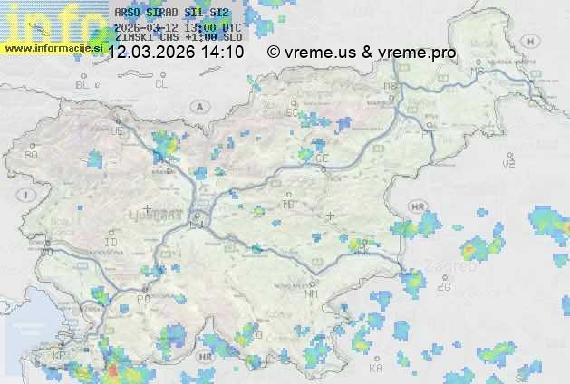 Radarska karta padavin