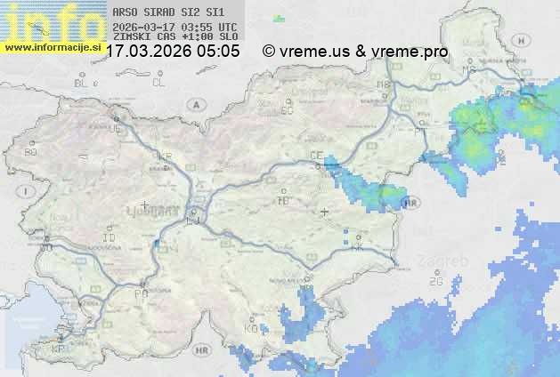 Radarska karta padavin