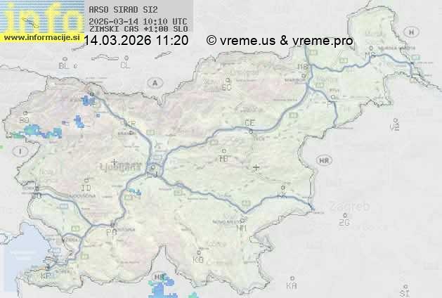 Radarska karta padavin