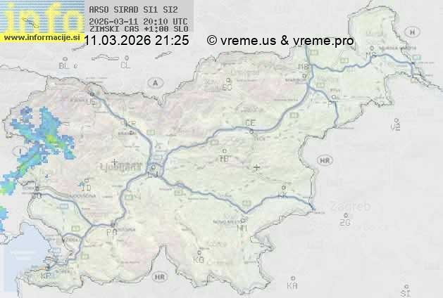 Radarska karta padavin