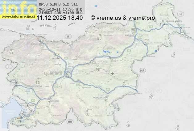 Radarska karta padavin