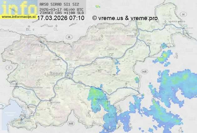 Radarska karta padavin