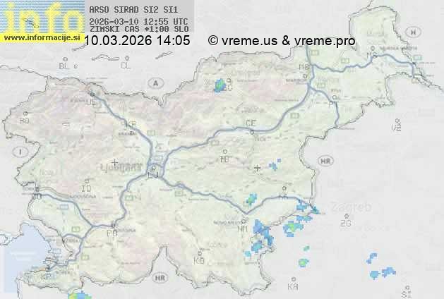 Radarska karta padavin