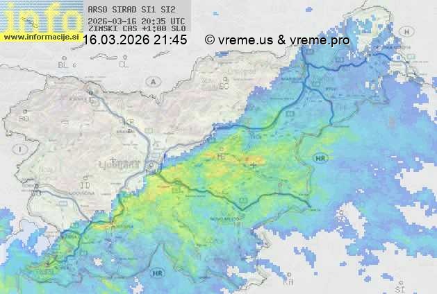 Radarska karta padavin
