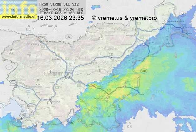 Radarska karta padavin