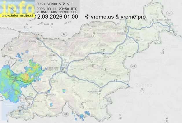 Radarska karta padavin