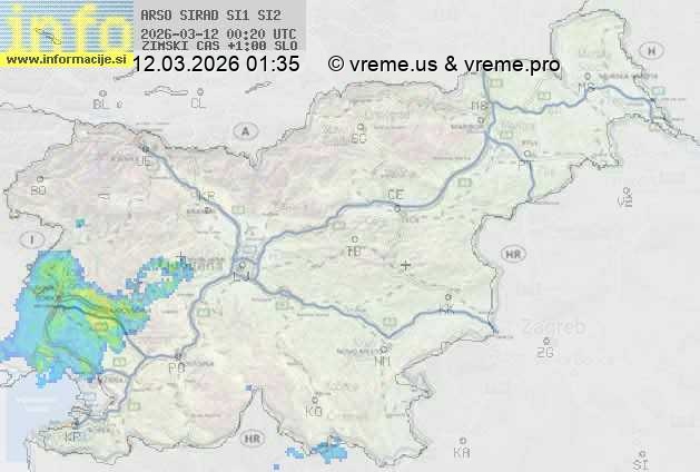 Radarska karta padavin