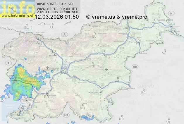 Radarska karta padavin