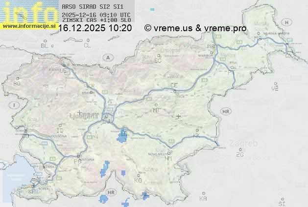 Radarska karta padavin