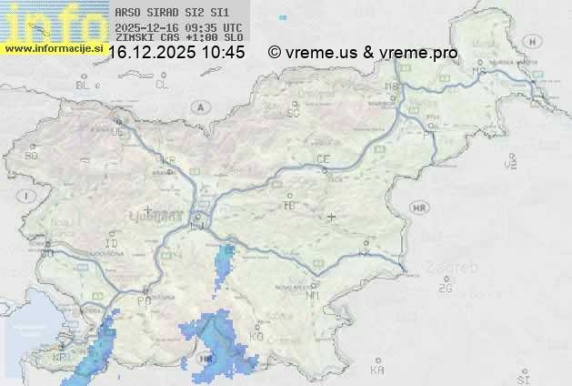 Radarska karta padavin