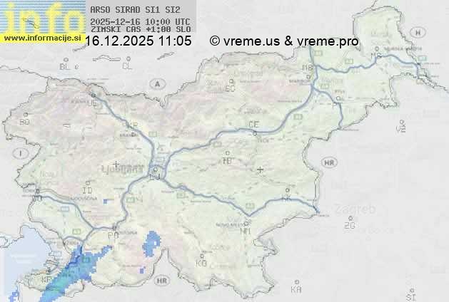 Radarska karta padavin