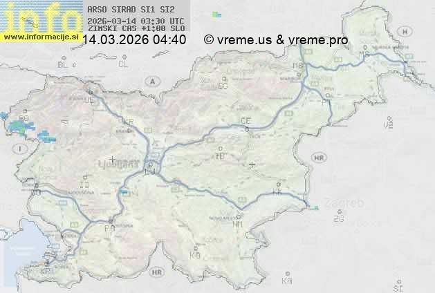 Radarska karta padavin