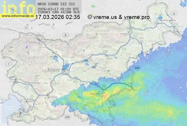 Radarska karta padavin