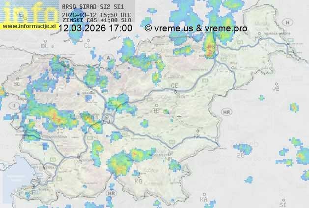 Radarska karta padavin