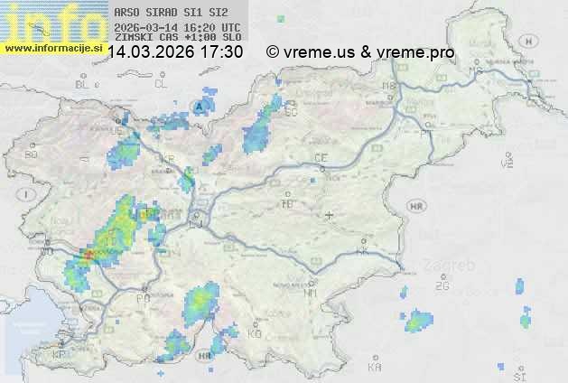Radarska karta padavin