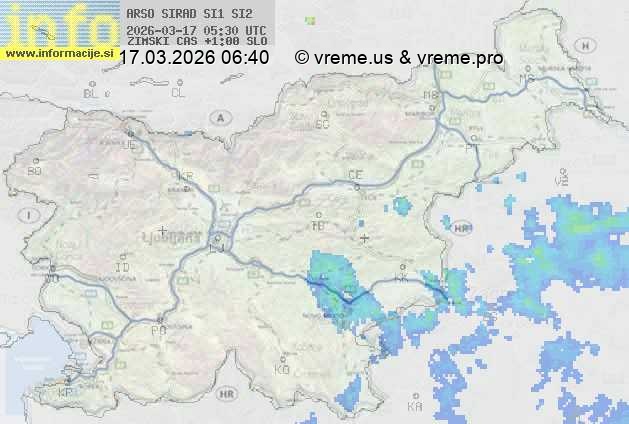Radarska karta padavin