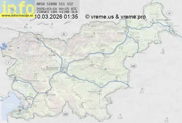 Radarska karta padavin