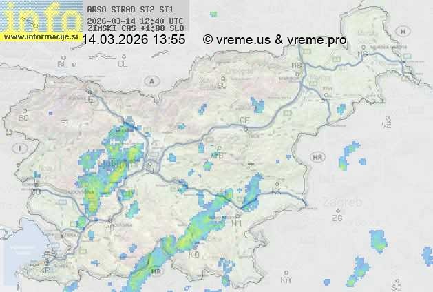 Radarska karta padavin