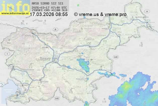 Radarska karta padavin