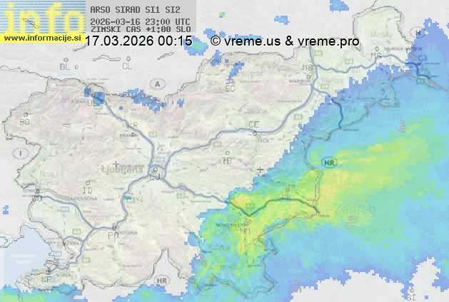 Radarska karta padavin