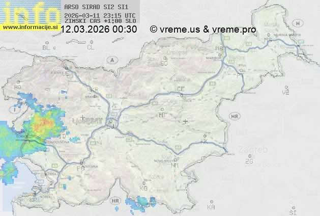 Radarska karta padavin