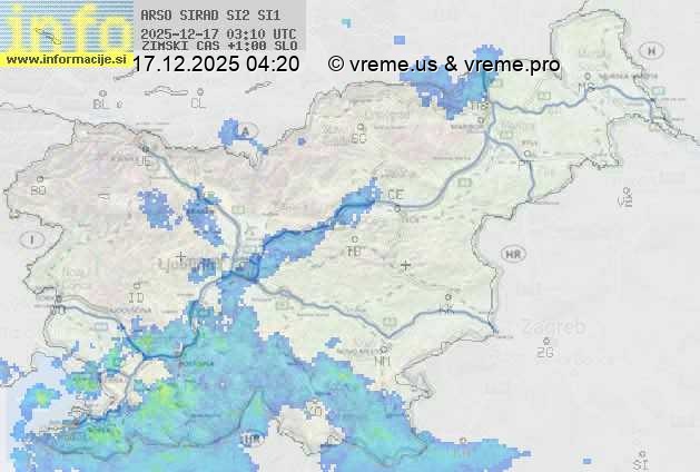 Radarska karta padavin