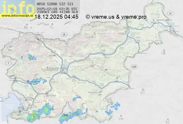 Radarska karta padavin