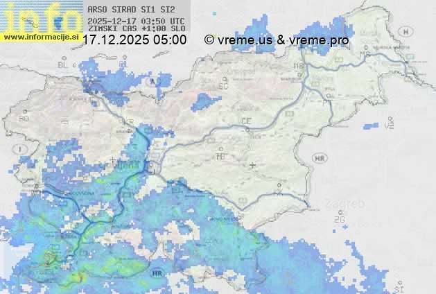 Radarska karta padavin
