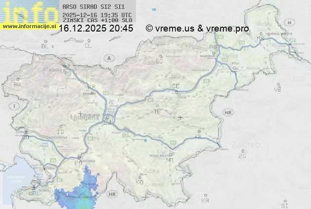 Radarska karta padavin