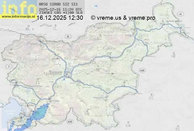 Radarska karta padavin