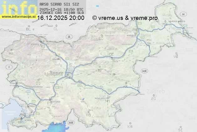 Radarska karta padavin