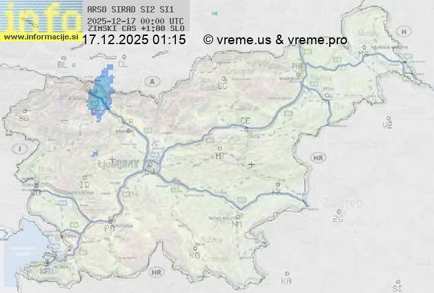 Radarska karta padavin