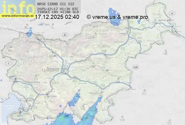 Radarska karta padavin