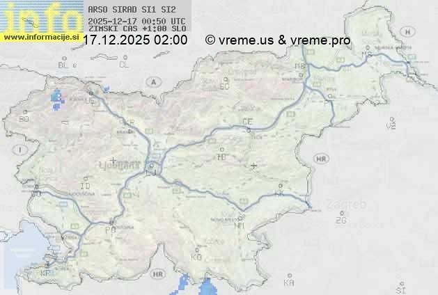 Radarska karta padavin