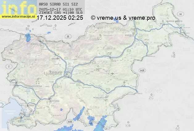 Radarska karta padavin