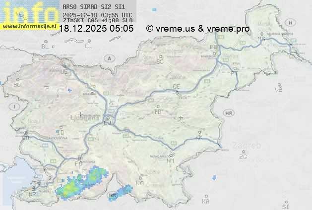 Radarska karta padavin