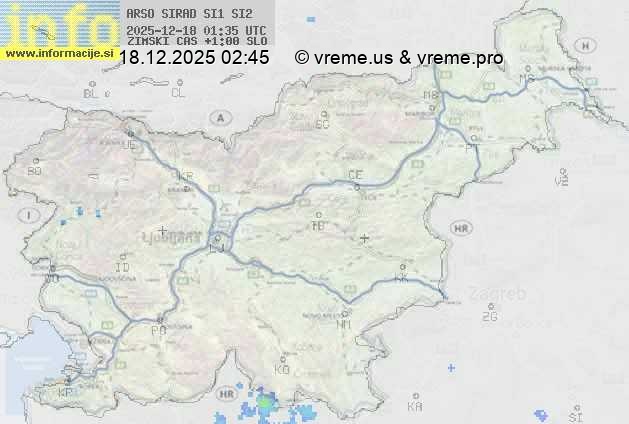 Radarska karta padavin