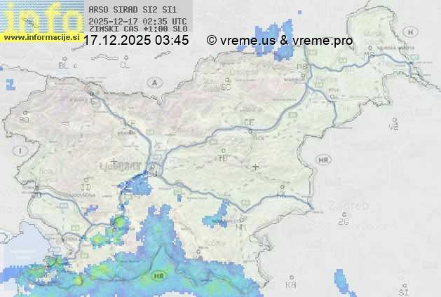Radarska karta padavin