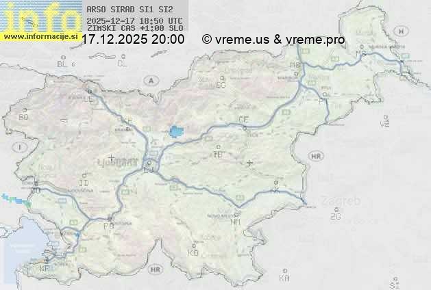 Radarska karta padavin