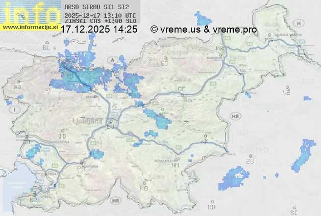 Radarska karta padavin