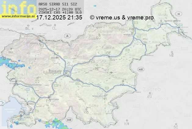 Radarska karta padavin