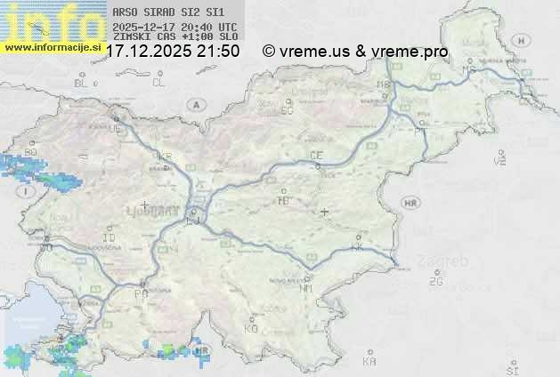 Radarska karta padavin