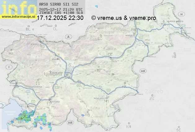 Radarska karta padavin