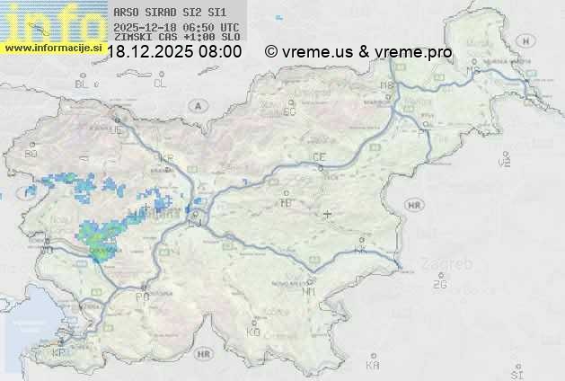 Radarska karta padavin