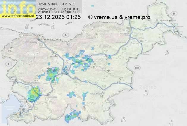 Radarska karta padavin