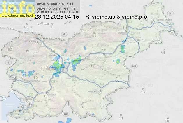 Radarska karta padavin