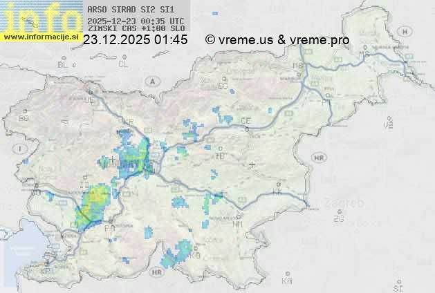 Radarska karta padavin