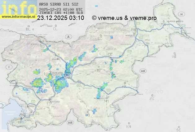Radarska karta padavin