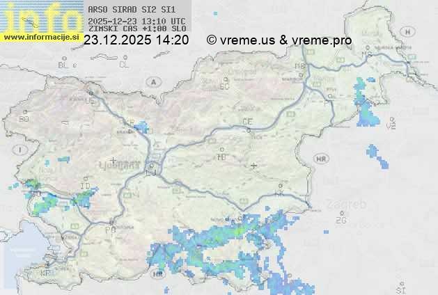 Radarska karta padavin